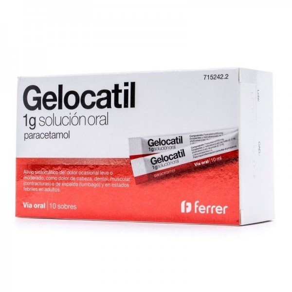 GELOCATIL 1G SOLUCION ORAL 10 SOBRES