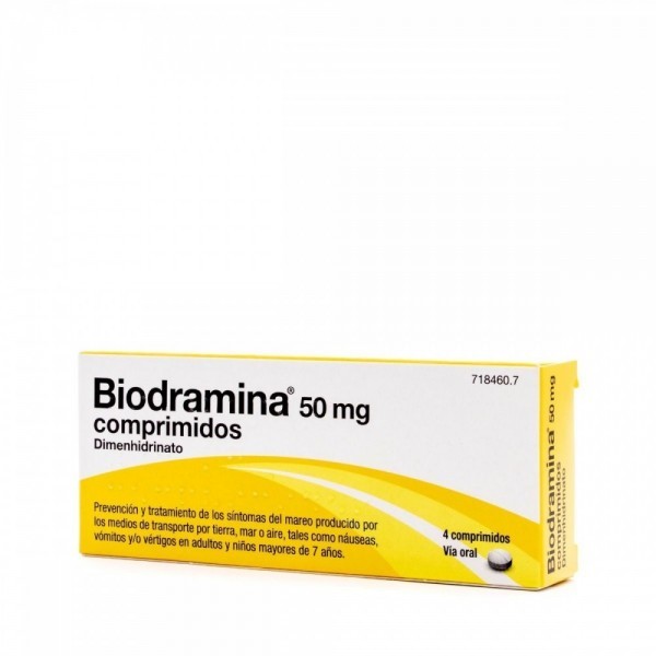 BIODRAMINA 50 MG 4 COMPRIMIDOS