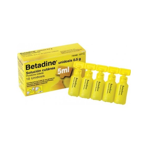 BETADINE 10% SOLUCION TOPICA 10 UNIDOSIS 5 ML