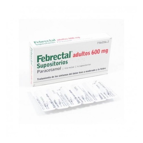 FEBRECTAL ADULTOS 600 MG 6 SUPOSITORIOS