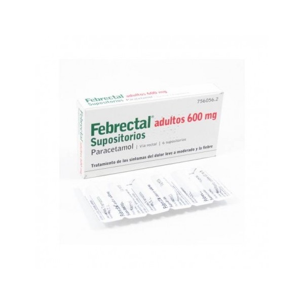 FEBRECTAL ADULTOS 600 MG 6 SUPOSITORIOS