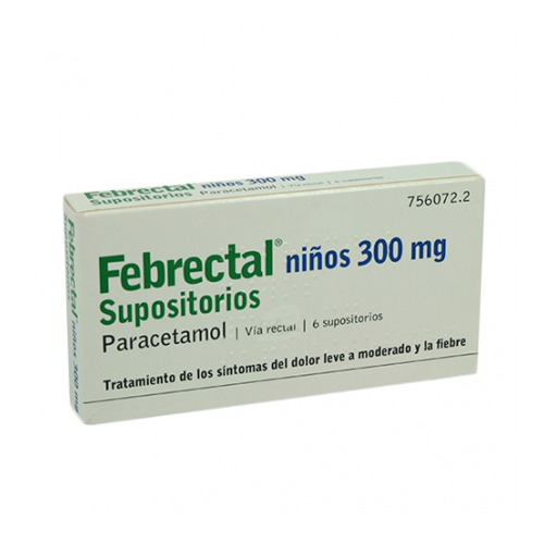 FEBRECTAL INFANTIL 300 MG 6 SUPOSITORIOS
