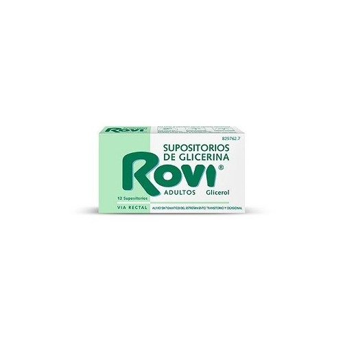 SUPOSITORIOS GLICERINA ROVI ADULTOS 3.36 G 12 SUPOSITORIOS