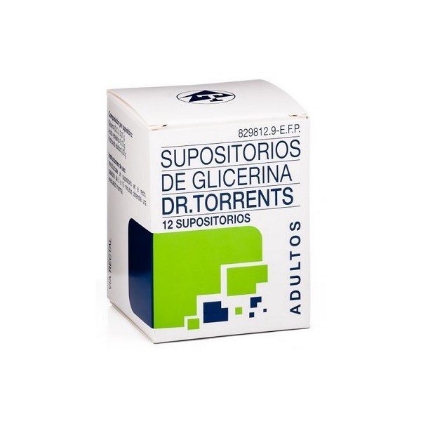 SUPOSITORIOS GLICERINA DR TORRENTS ADULTOS 3.27 G 12 SUPOSITORIOS (BOTE)