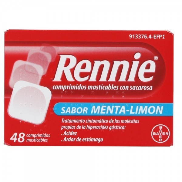 RENNIE 48 COMPRIMIDOS MASTICABLES MENTA-LIMON