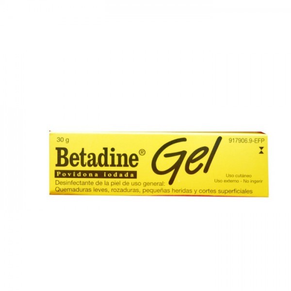 BETADINE 100 MG/G GEL TOPICO 30 G