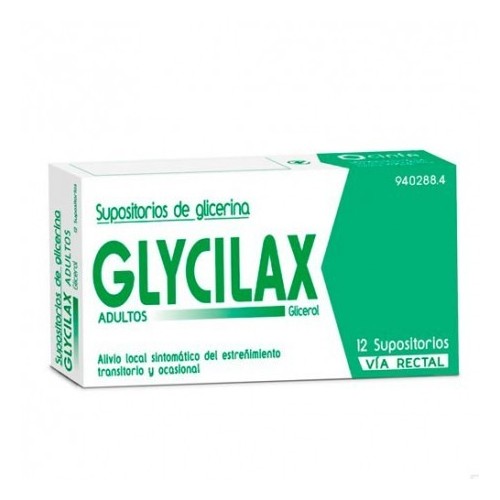 SUPOSITORIOS GLICERINA GLYCILAX ADULTOS 3.31 G 12 SUPOSITORIOS