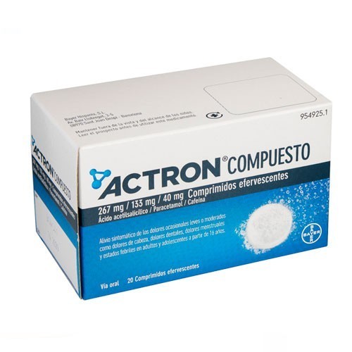 ACTRON COMPUESTO 20 COMPRIMIDOS EFERVESCENTES