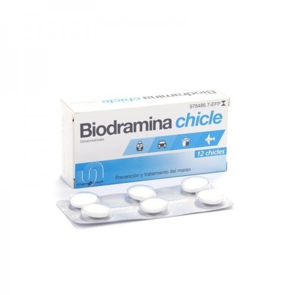 BIODRAMINA 20 MG 12 CHICLES