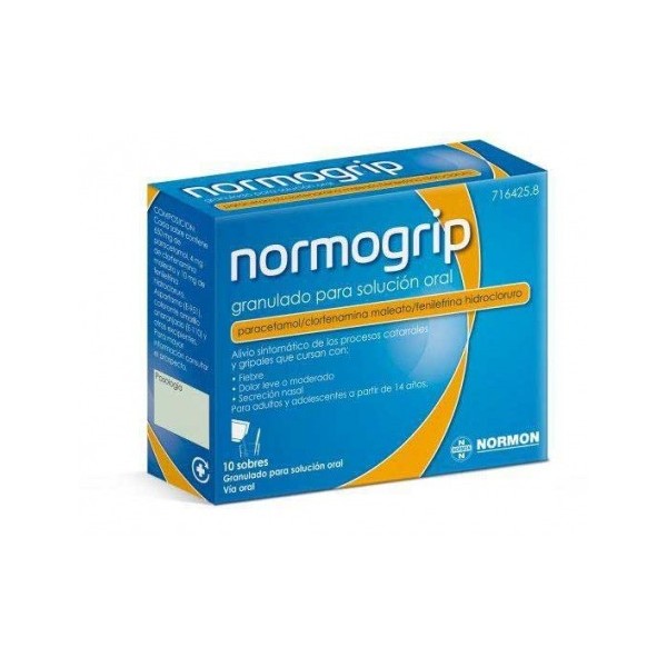 NORMOGRIP 650/4/10 MG 10 SOBRES GRANULADO SOLUCION ORAL
