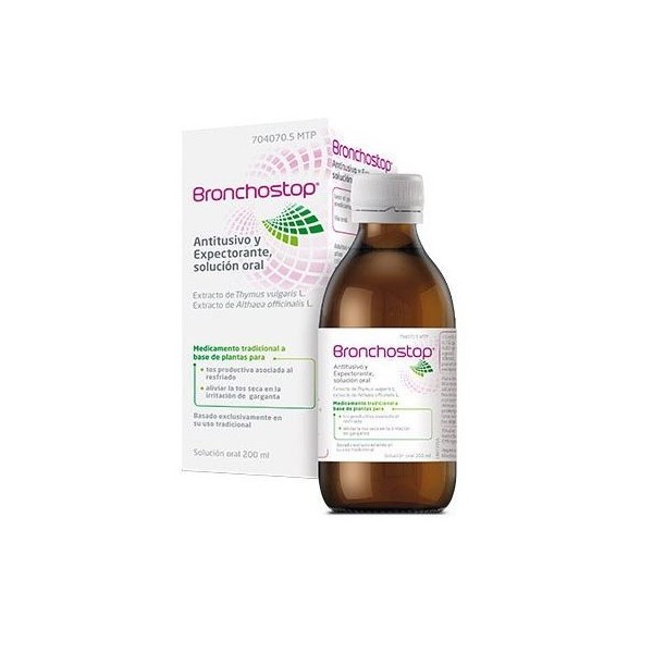 BRONCHOSTOP ANTITUSIVO Y EXPECTORANTE SOLUCION ORAL 200 ML