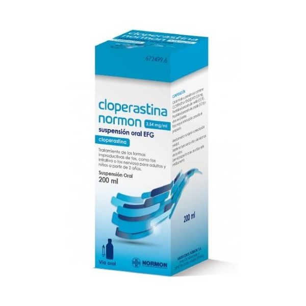 CLOPERASTINA NORMON EFG 3.54 MG/ML SUSPENSION ORAL 200 ML