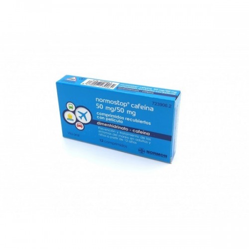 Normostop Cafeína 50 mg/50 mg – 12 Comprimidos