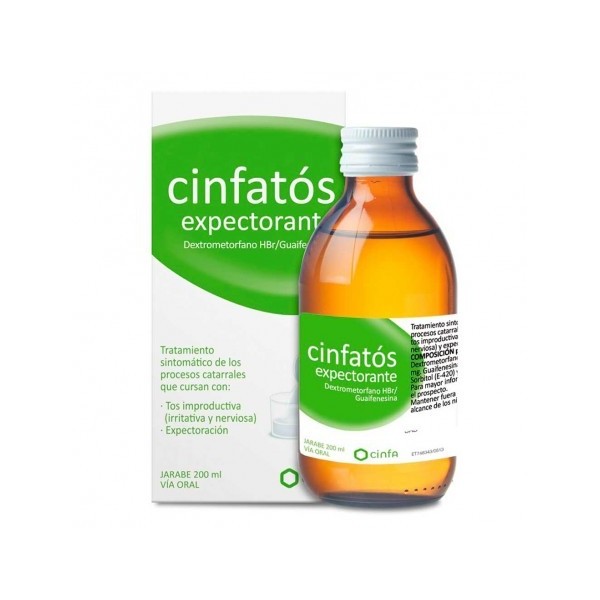 CINFATOS EXPECTORANTE 2 MG/ML + 20 MG/ML SOLUCION ORAL 1 FRASCO 200 ML (PET) .