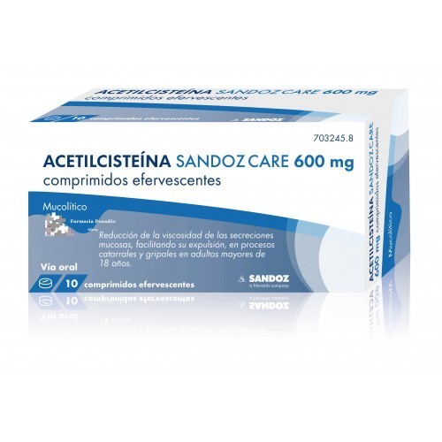 SANDOZCARE MUCOILITICO EFG 600 MG 10 COMPRIMIDOS EFERVESCENTES