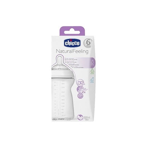 CHICCO BIBERON PLASTICO PP T SILICONA STEP UP 3 6 M+ 330 ML