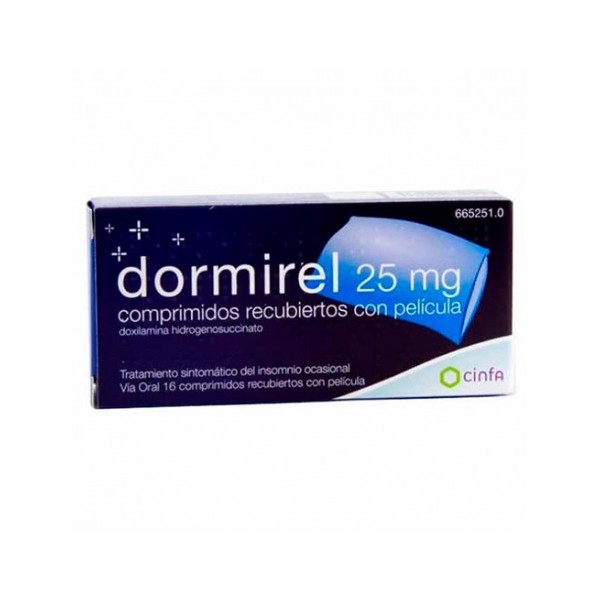 DORMIREL 25 MG 16 COMPRIMIDOS RECUBIERTOS