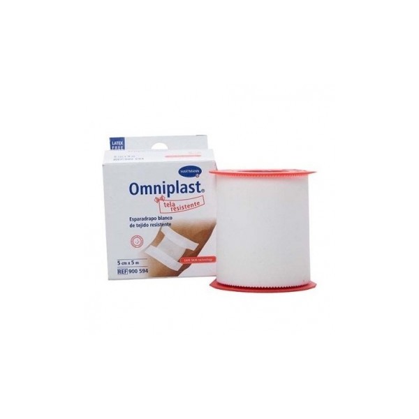 HARTMANN OMNIPLAST ESPARADRAPO HIPOALERGICO TEJIDO RESISTENTE BLANCO 5 M X 5 CM