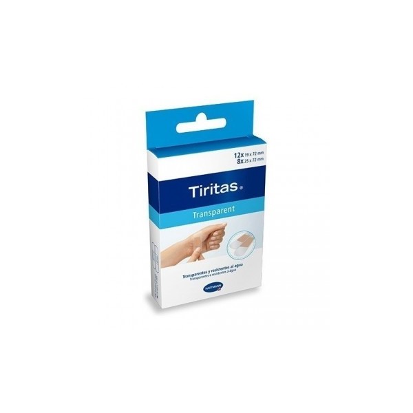 HARTMAN TIRITAS APOSITO ADHESIVO TRANSPARENTE 2 TAMAÑOS 20 TIRITAS