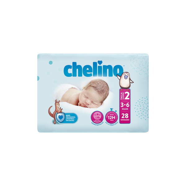 CHELINO PAÑAL FASHION & LOVE T- 2 (3 - 6 KG) 28 PAÑALES
