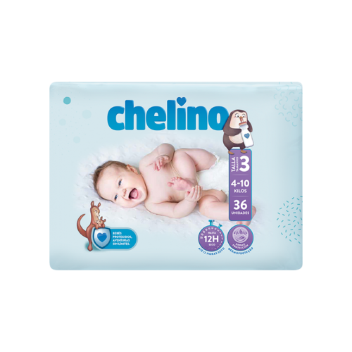 CHELINO PAÑAL FASHION & LOVE T- 3 (4 - 10 KG) 36 PAÑALES