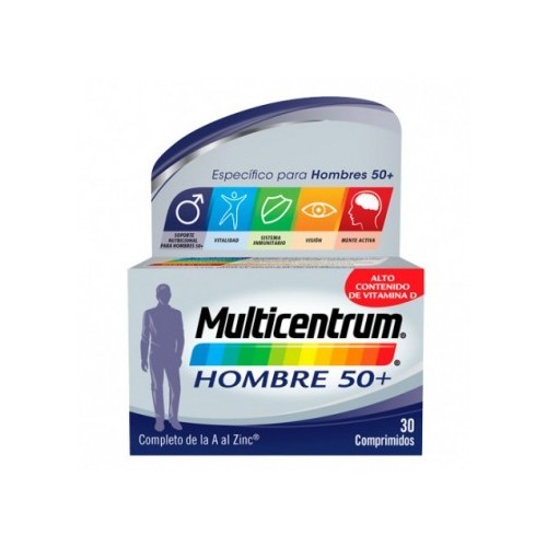 HALEON MULTICENTRUM HOMBRE 50+ 30 COMP .