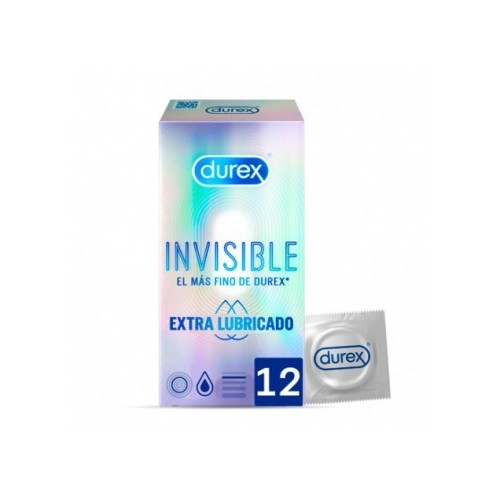 RECKITT DUREX PRESERVATIVO INVISIBLE EXTRA FINO EXTRA LUBRICADO PRESE 12 U