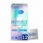 RECKITT DUREX PRESERVATIVO INVISIBLE EXTRA FINO EXTRA LUBRICADO PRESE 12 U