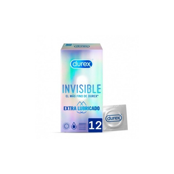 RECKITT DUREX PRESERVATIVO INVISIBLE EXTRA FINO EXTRA LUBRICADO PRESE 12 U