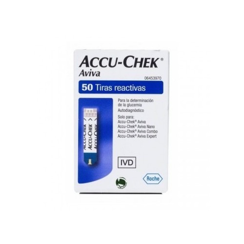 TIRA REACTIVA GLUCEMIA ACCU-CHEK AVIVA 50 U
