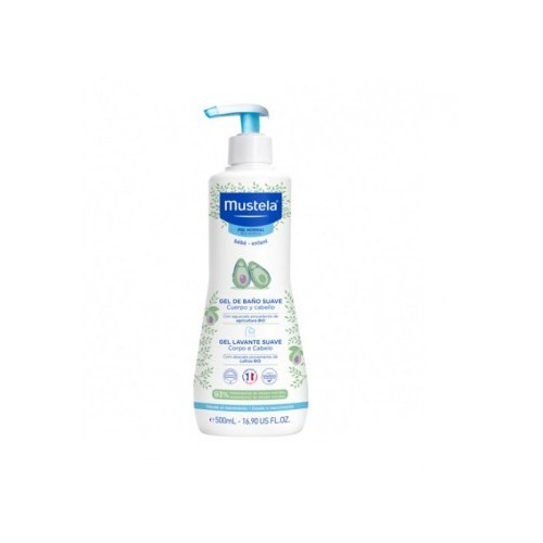 MUSTELA GEL DE BAÑO SUAVE CUERPO Y CABELLO 500 ML