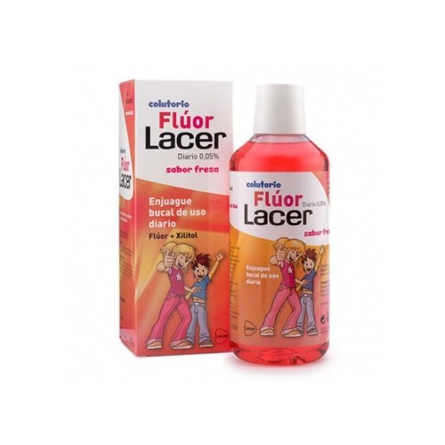 LACER COLUTORIO FLUOR DIARIO 0,05 % FRESA 500 ML