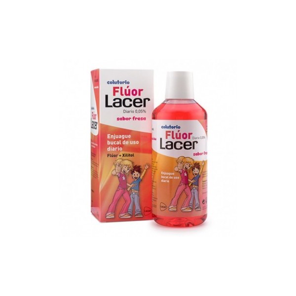 LACER COLUTORIO FLUOR DIARIO 0,05 % FRESA 500 ML