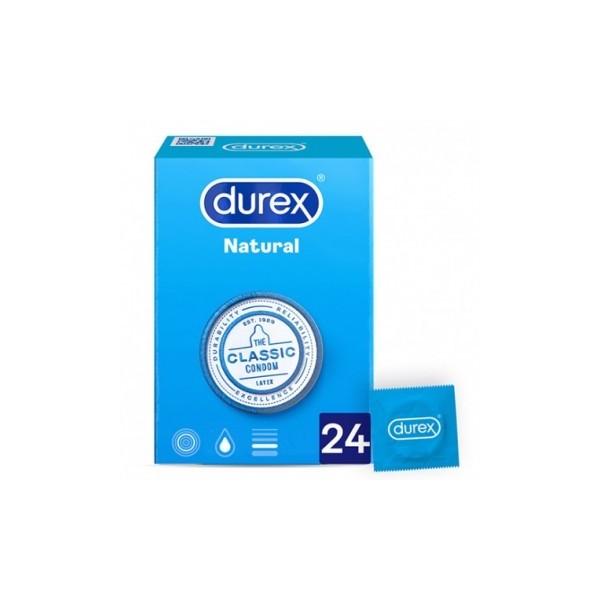 RECKITT DUREX NATURAL PLUS EASY ON  24 U