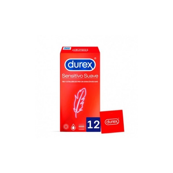 RECKITT DUREX SENSITIVO SUAVE PRESERVATIVOS 12 U