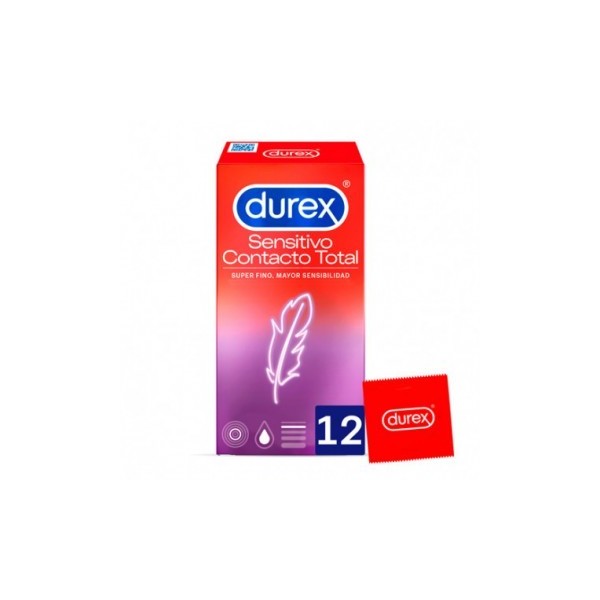 RECKITT DUREX PRESERVATIVO SENSITIVO CONTACTO TOTAL  12 U .