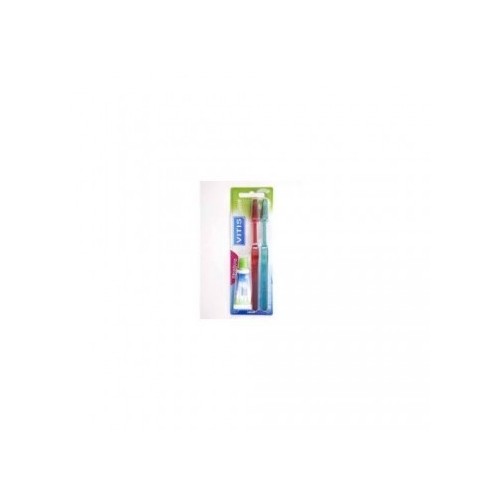 DENTAID PACK VITIS CEPILLO DUPLO MEDIO+ V.BLANQUEADORA 15ML