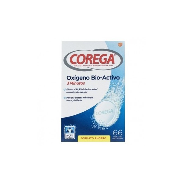 GLAXO COREGA 3 MINUTOS LIMPIEZA PROTESIS DENTAL 60 TAB
